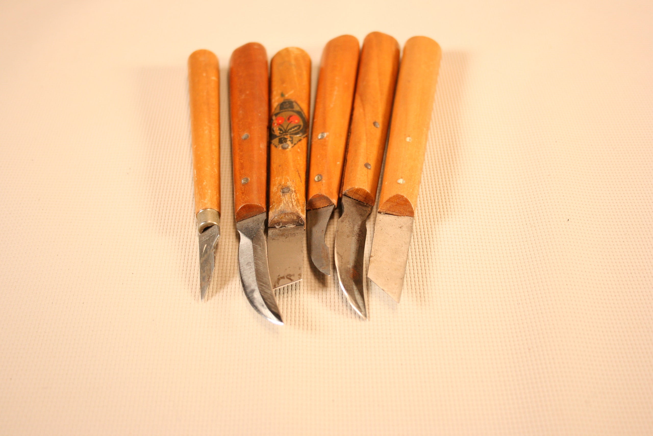 Six Carving Knives Vintage Woodworking Tools