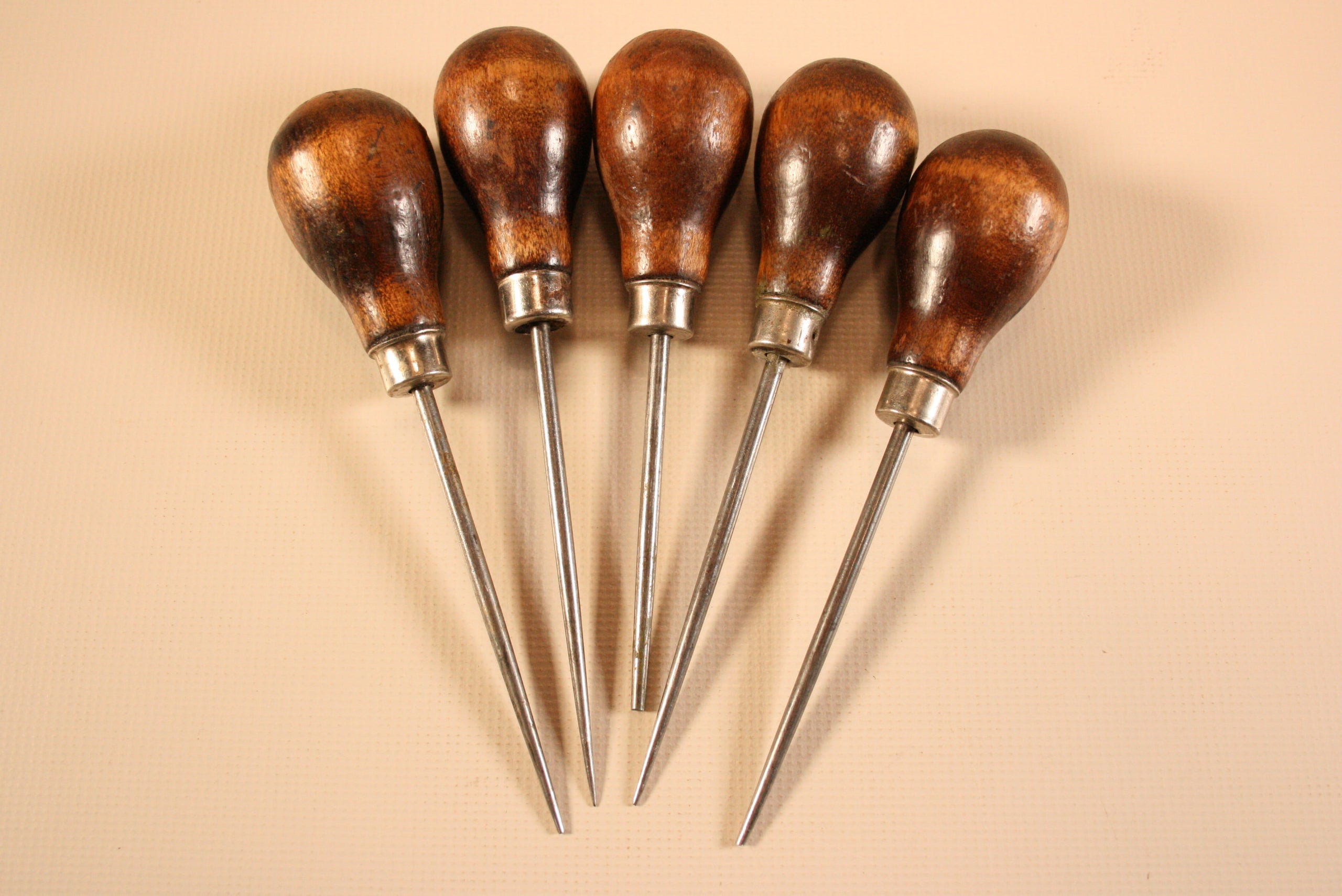 Five Small Awls Vintage Woodworking Tools