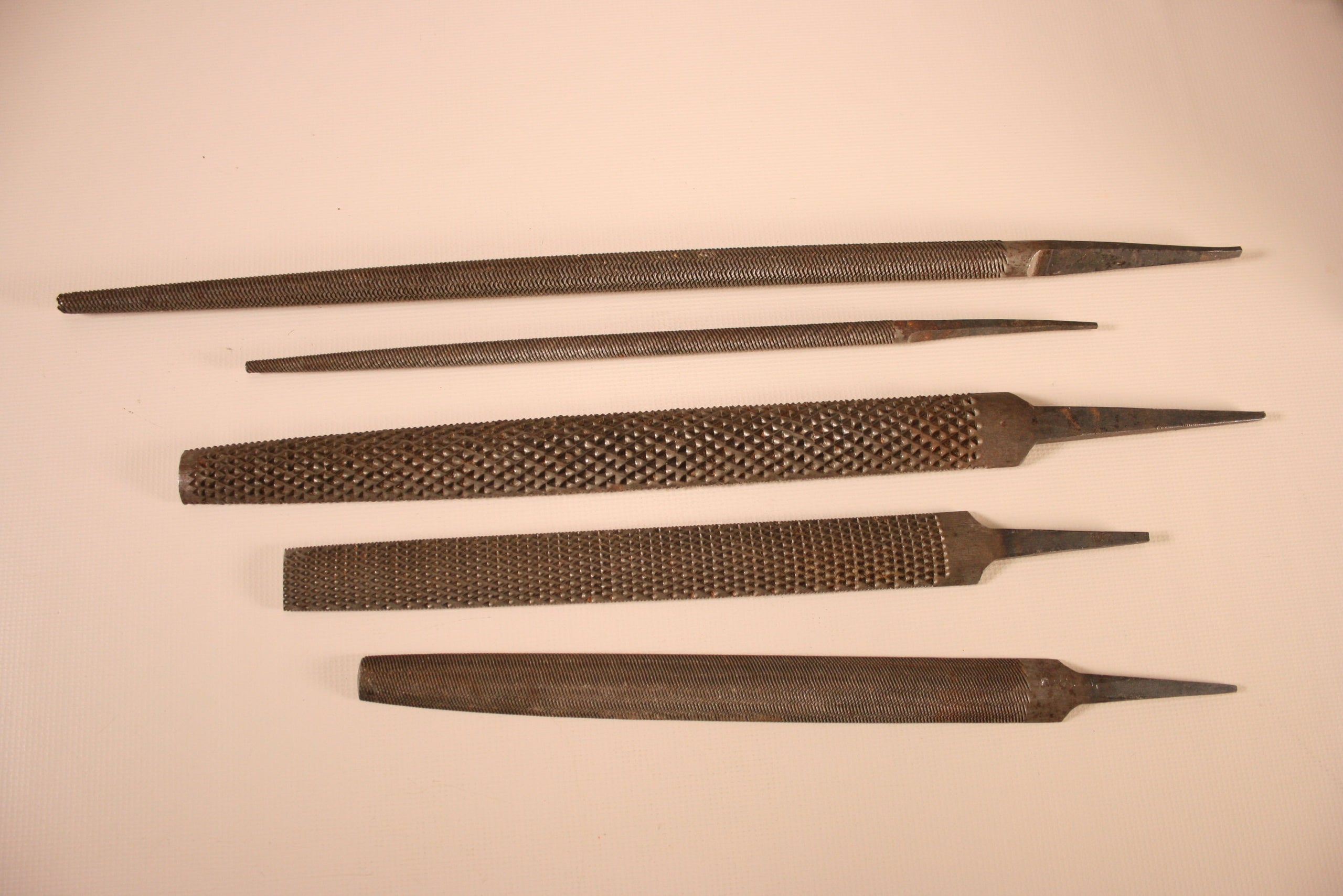 Five Nicholson Rasps, Made in USA Vintage Woodworking Tools